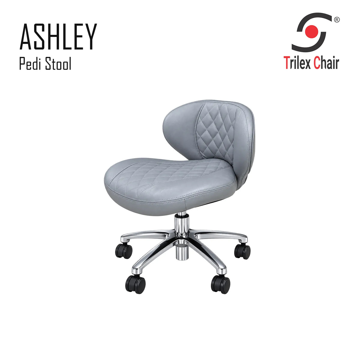 Ashley Pedicurist Stool Silver