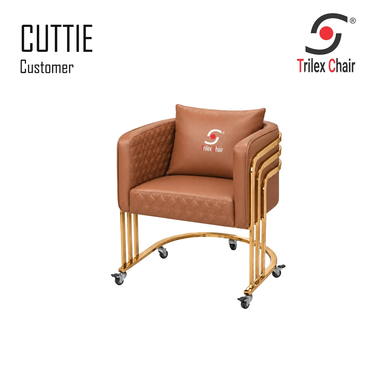 Cuttie Customer Chair Wheels Mocha