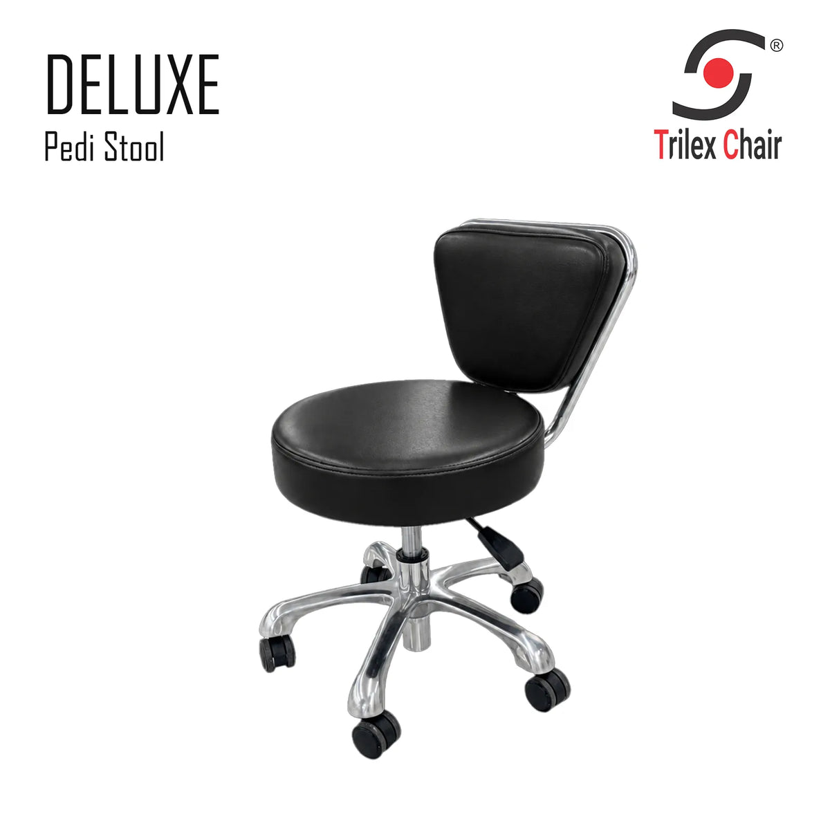 Deluxe Pedi Stool Black