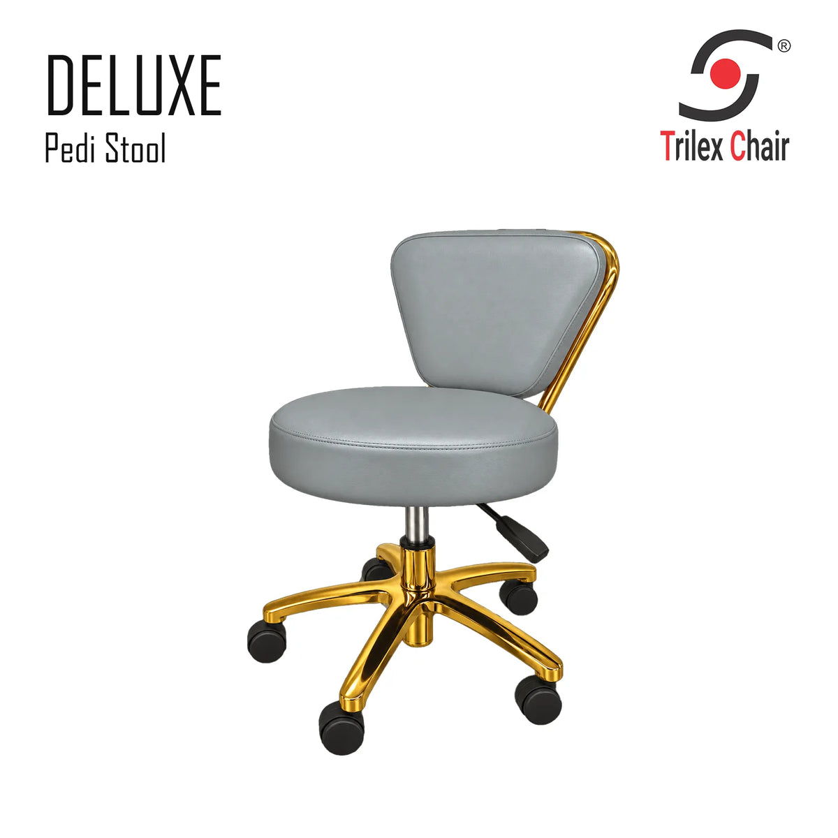 Deluxe pedi stool Silver Gold Leg