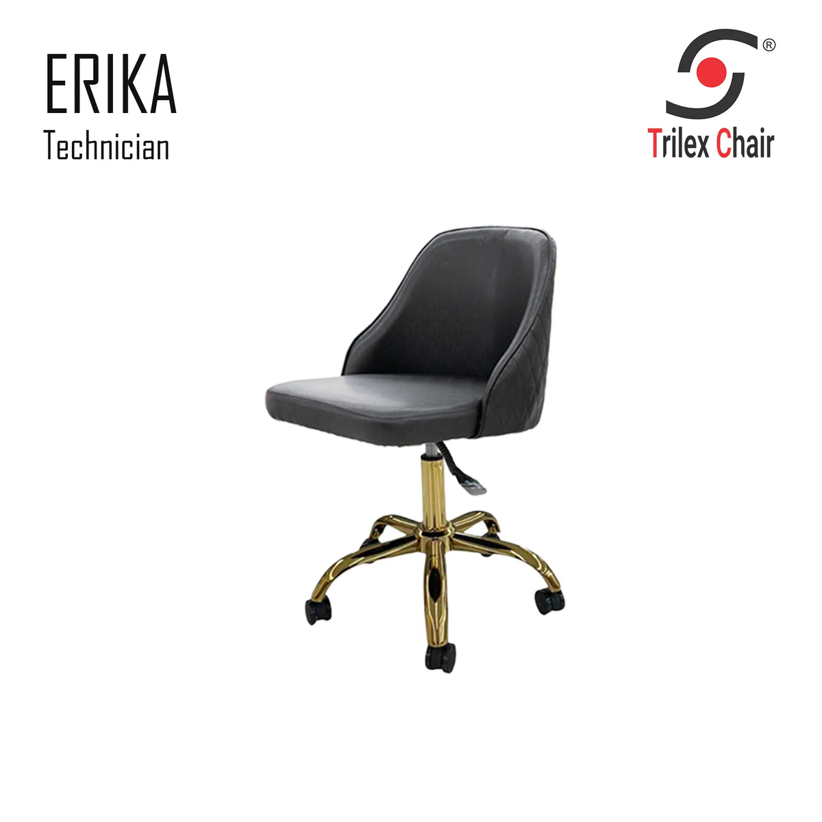 Erika Tech Chair version 3 Black Italy Gold Leg