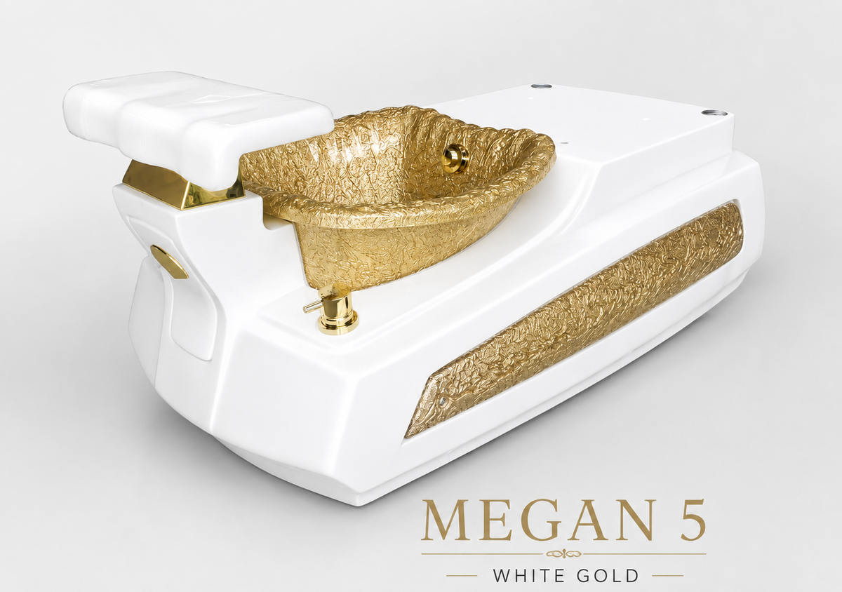 Megan 5 tub only White 45 & Gold 3D