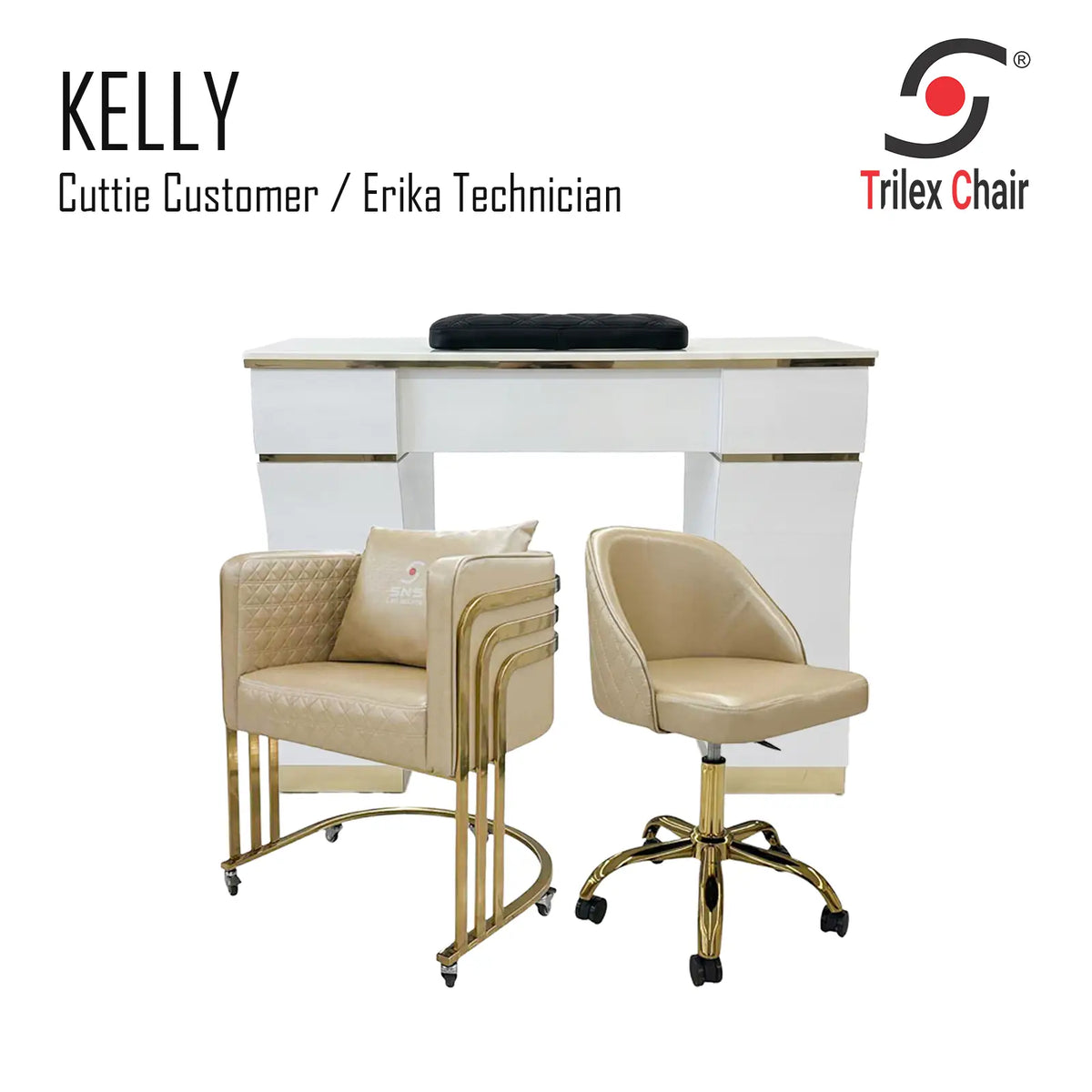 Kelly Table & Cuttie - Erika Gold