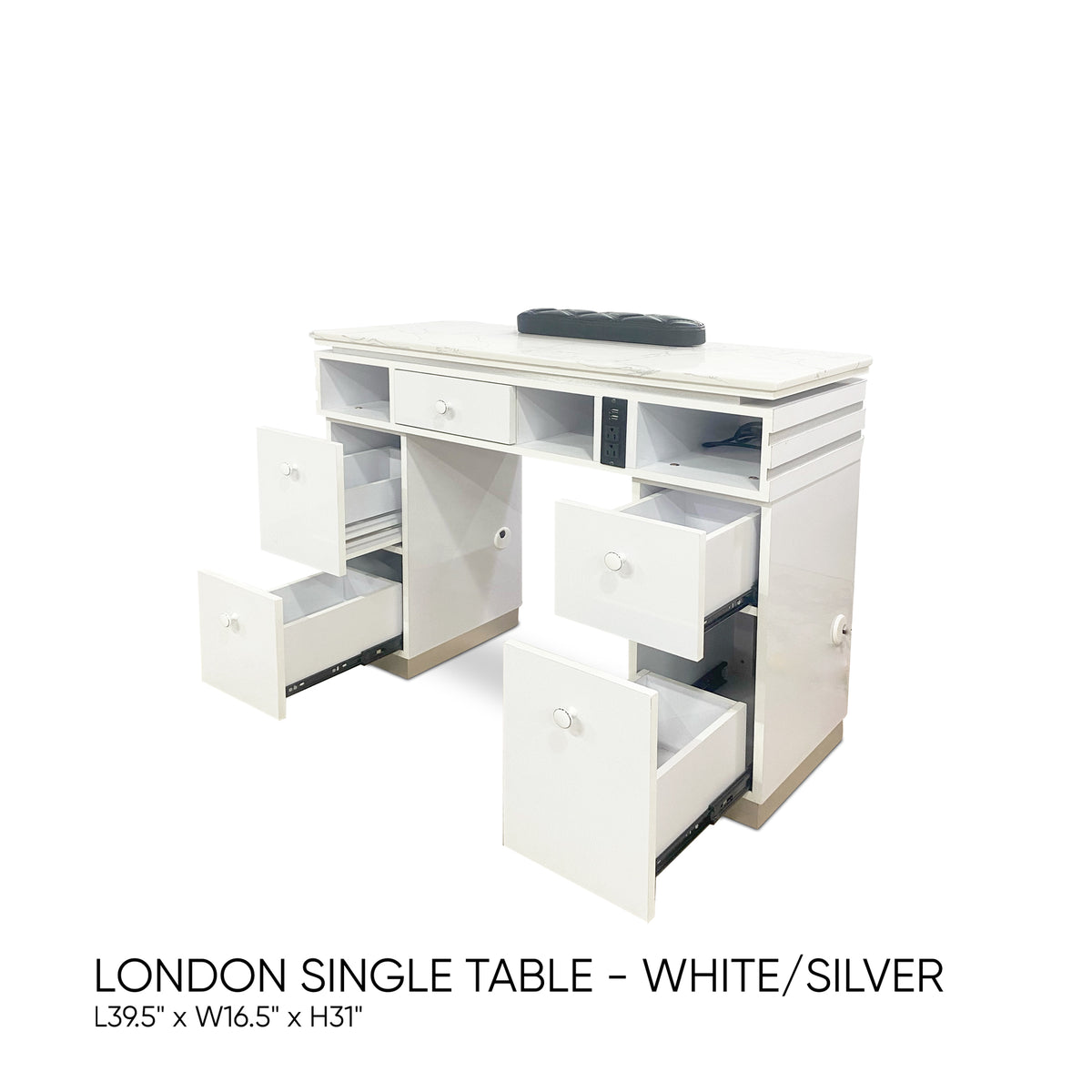 London Single Table White/Gray 2024 TT-55 (leg box 10, top box 0)
