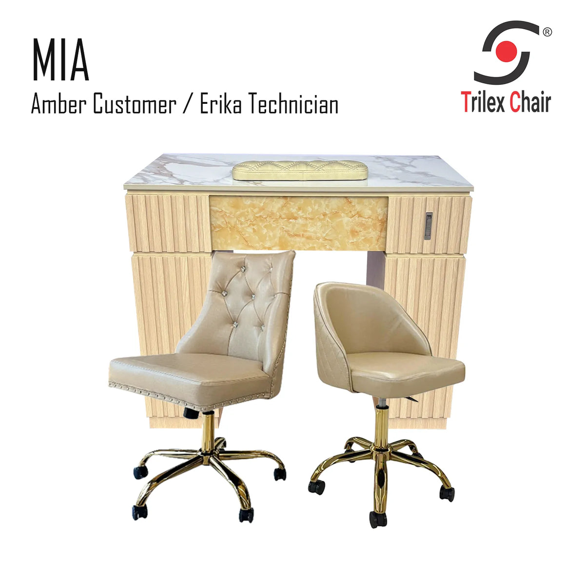 Mia Table - Amber Erika Gold