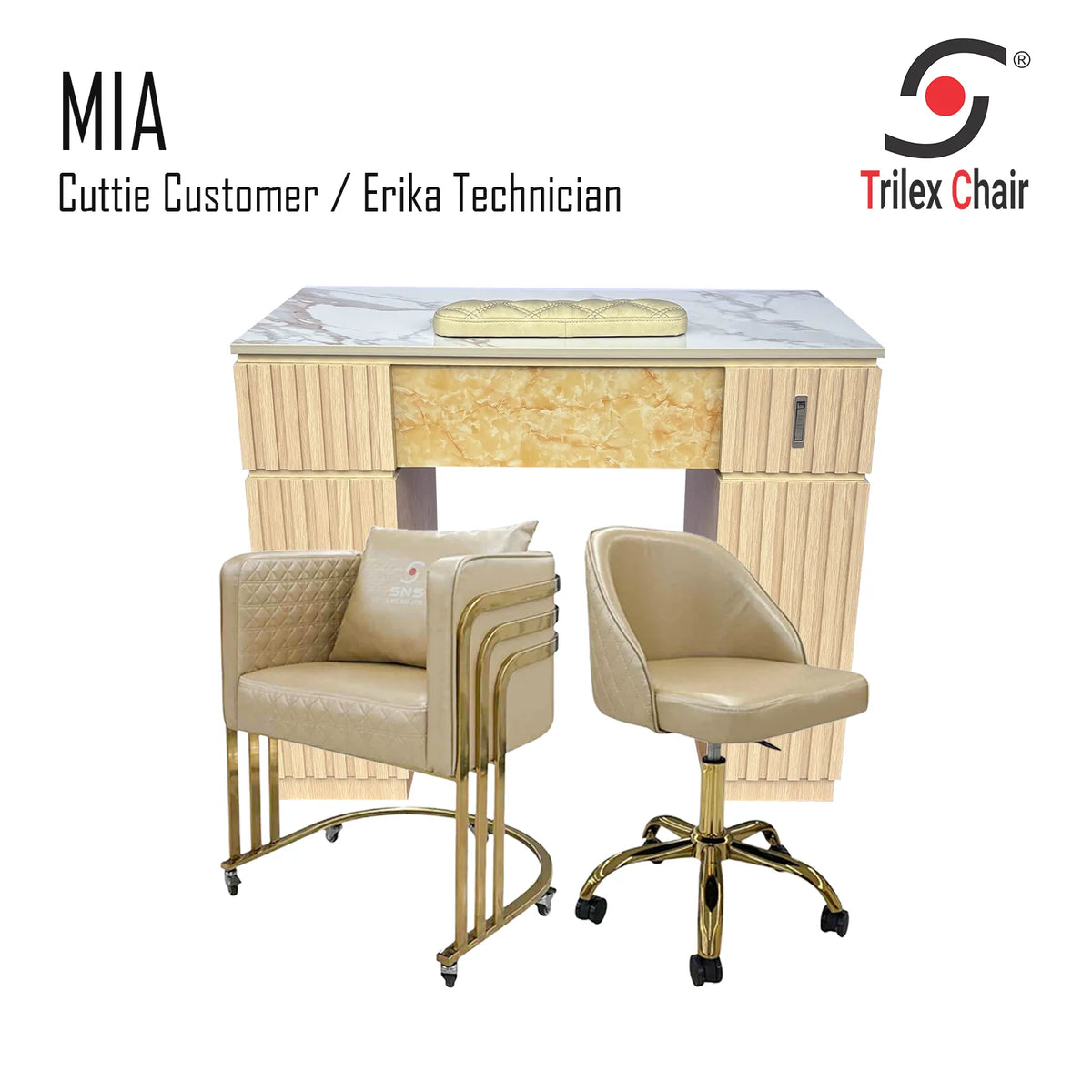 Mia Table - Cuttie Erika Gold