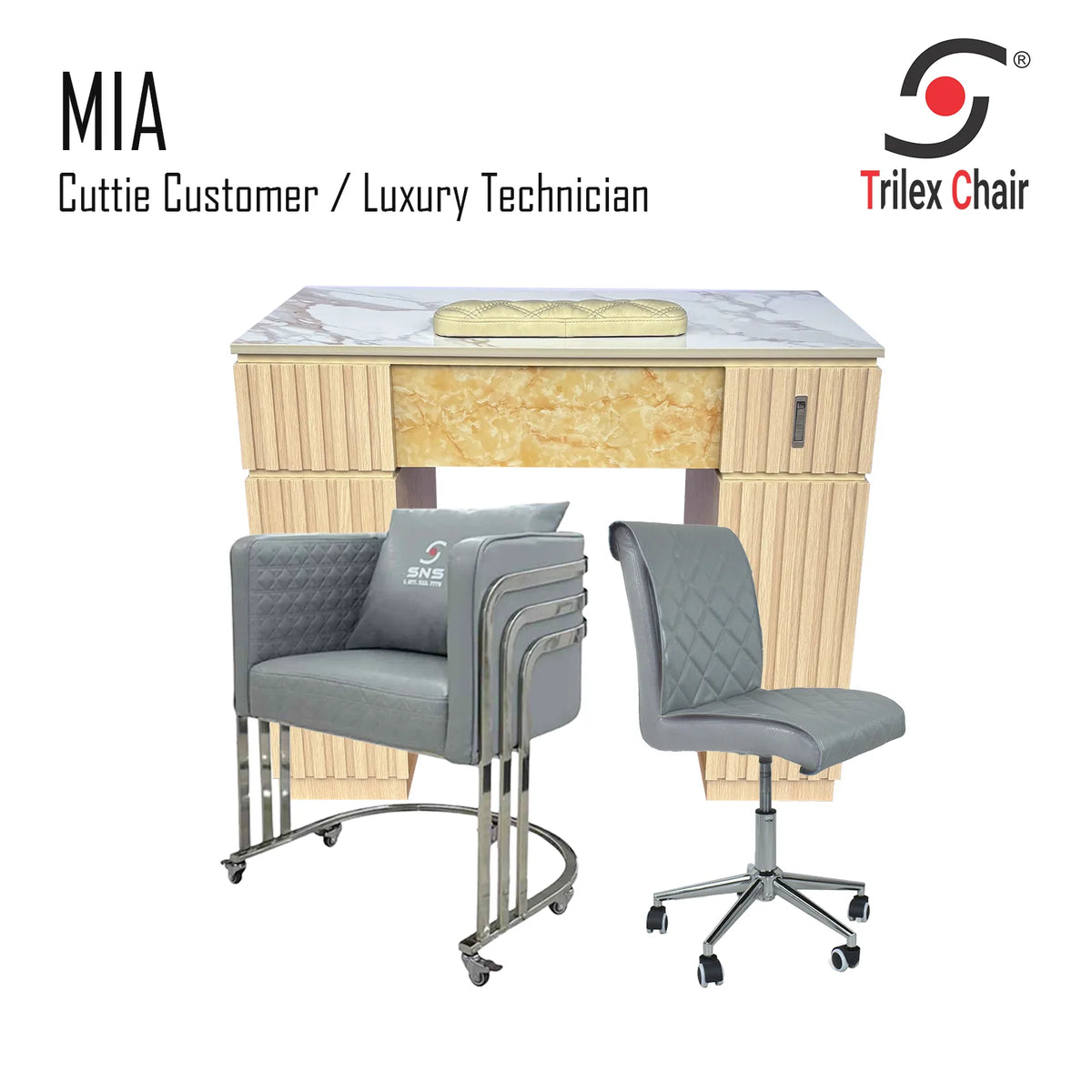 Mia Table - Cuttie Luxury Silver