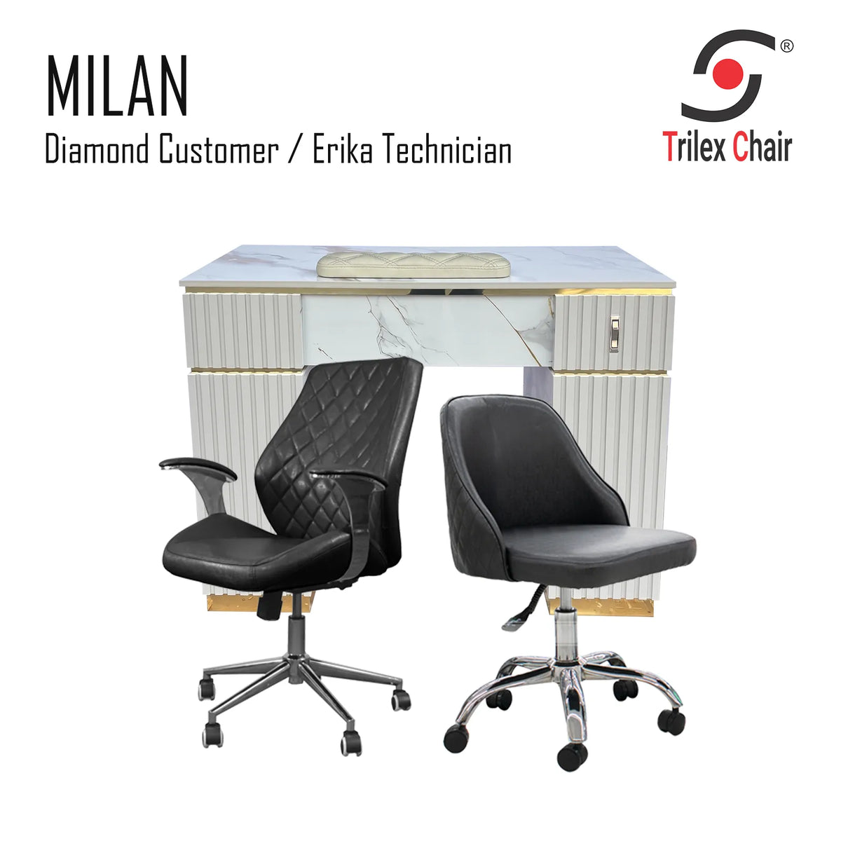 Milan Table - Diamond Erika Black