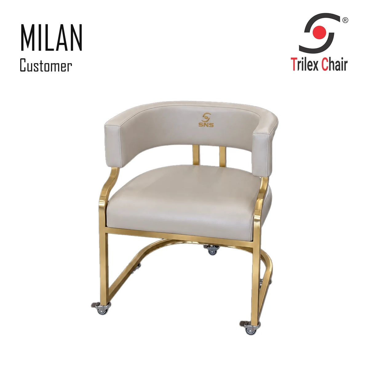 Milan Customer Chair Taupe