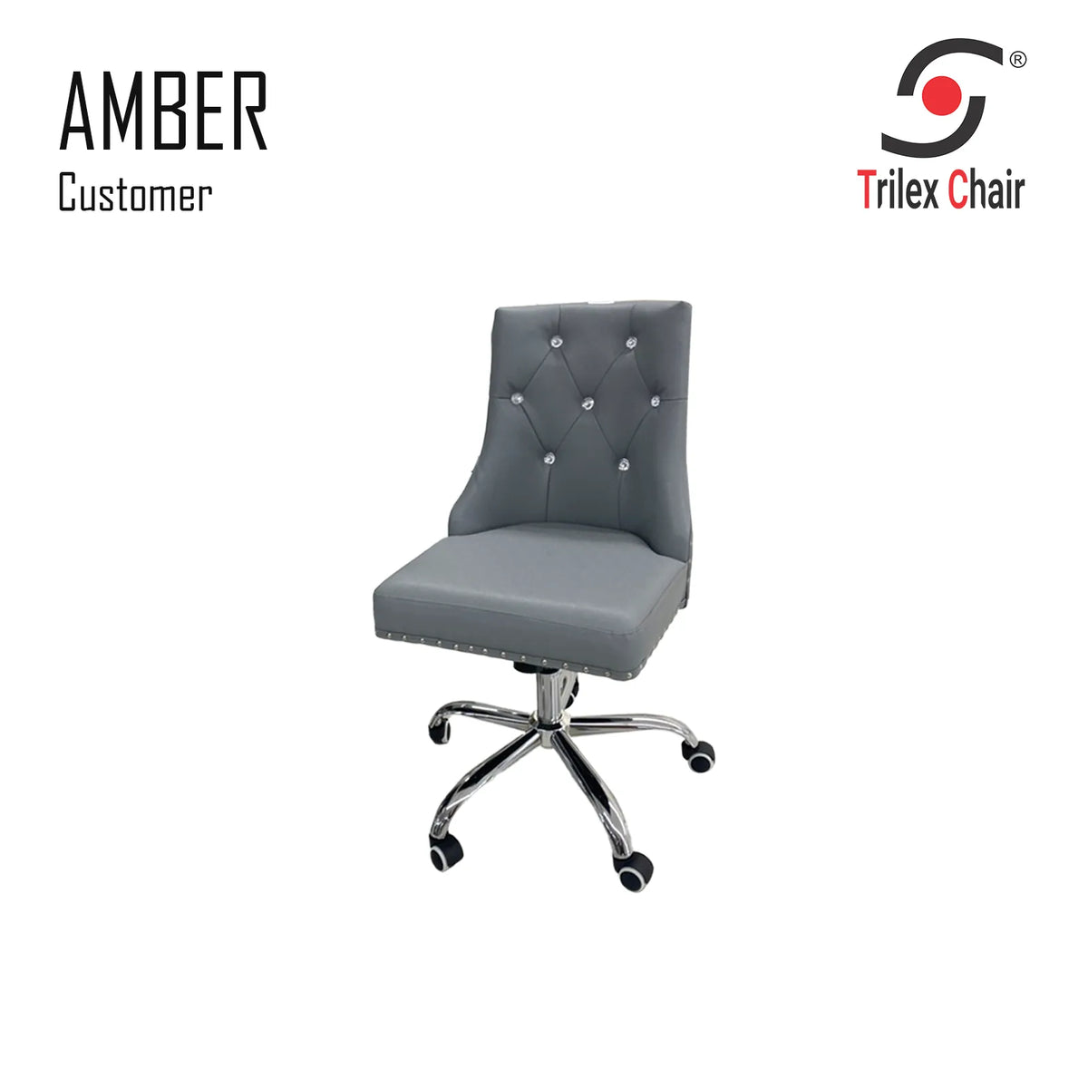 Amber Customer Chair Silver