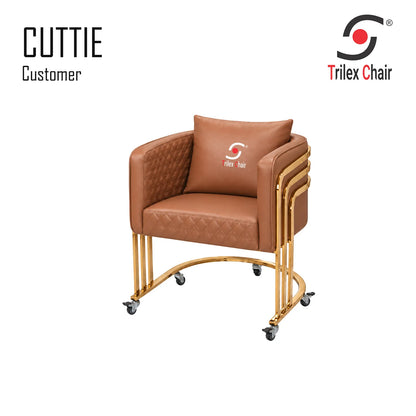 Cuttie Customer Chair Wheels Mocha