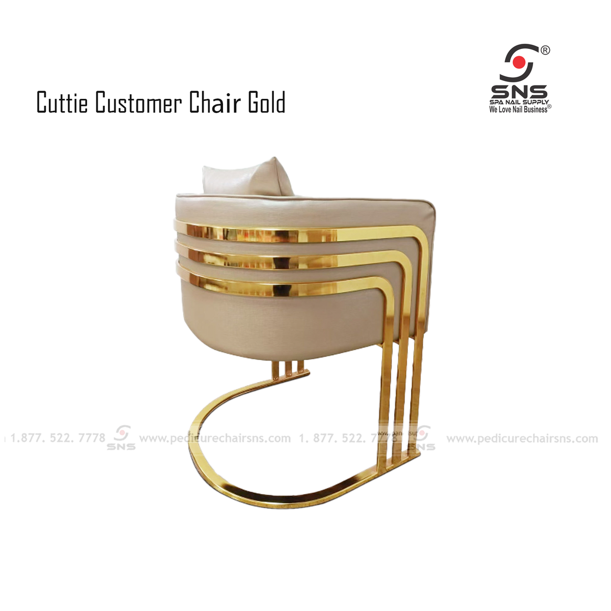 Cuttie Customer Chair Gold (Butt Short)