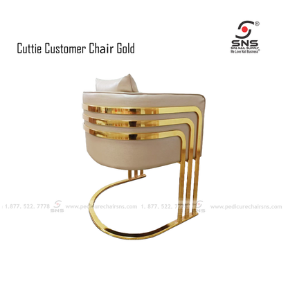 Cuttie Customer Chair Gold (Butt Short)