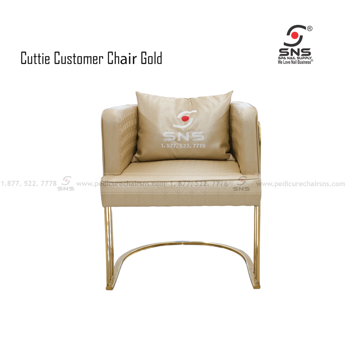 Cuttie Customer Chair Gold (Butt Short)
