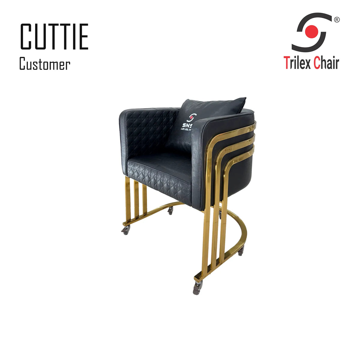 Cuttie Customer Chair Wheels Black