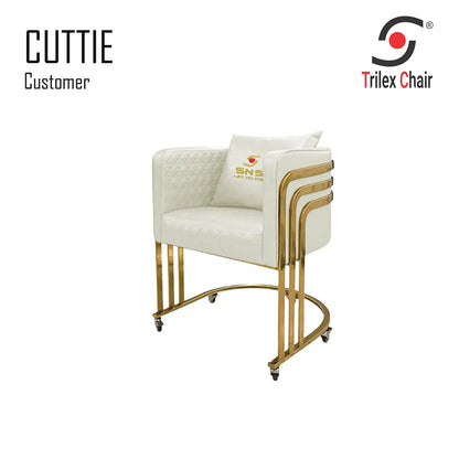 Cuttie Customer Chair Wheels Ivory