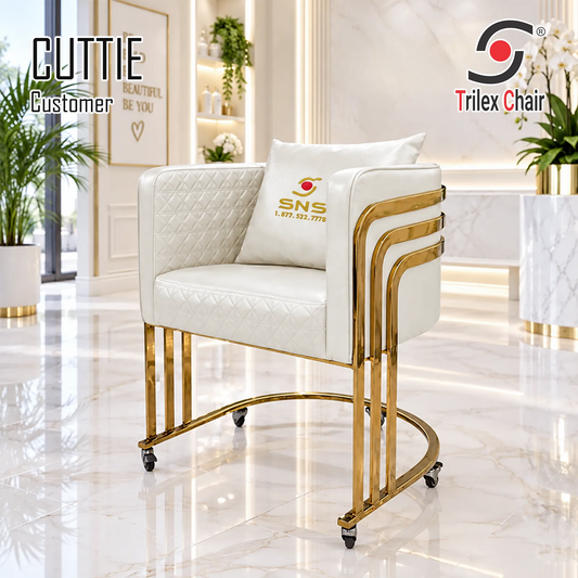 Cuttie Customer Chair Wheels Ivory