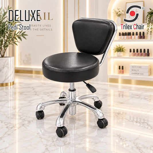 Deluxe Pedi Stool Black