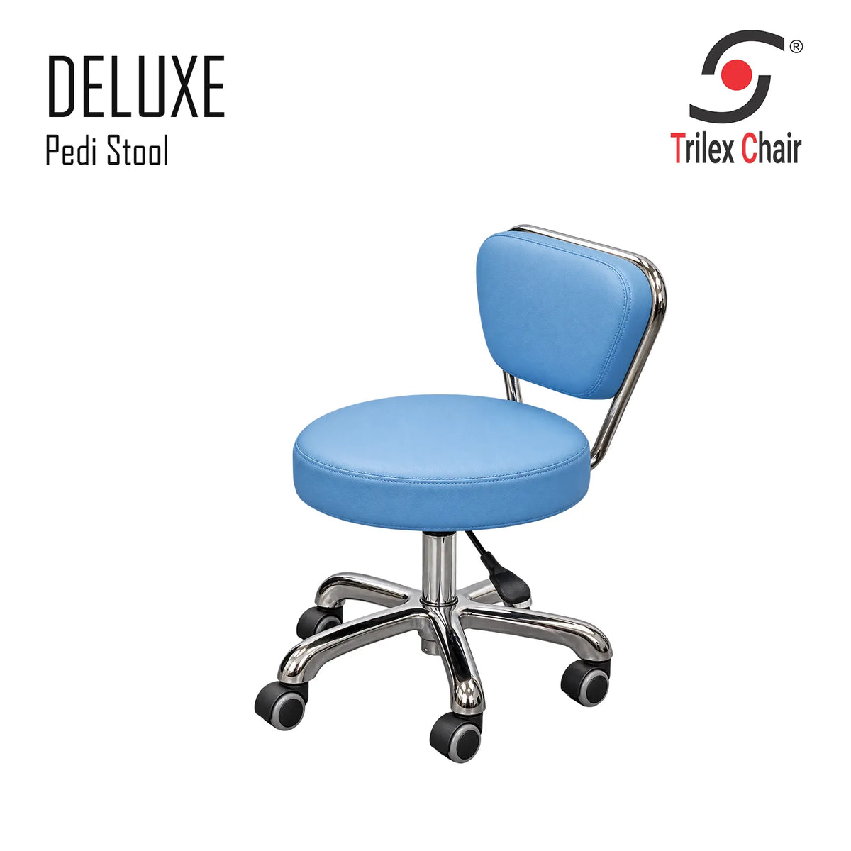 Deluxe Pedi Stool Blue