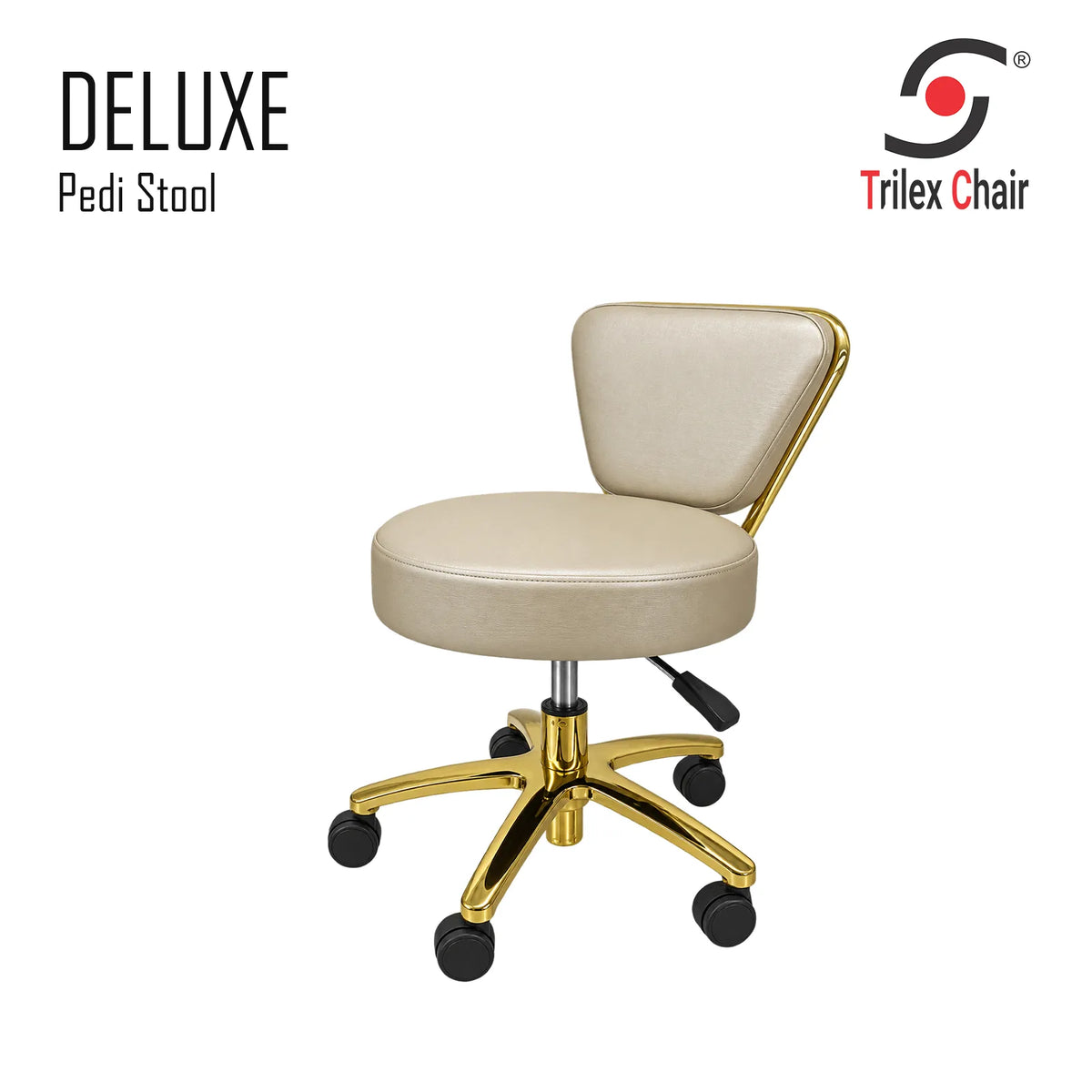 Deluxe Pedicurist Stool Gold
