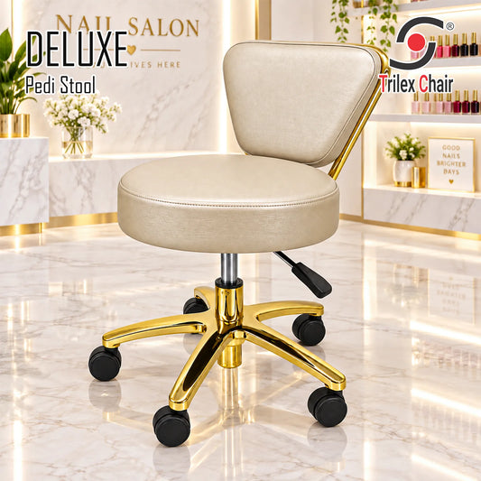 Deluxe Pedicurist Stool Gold