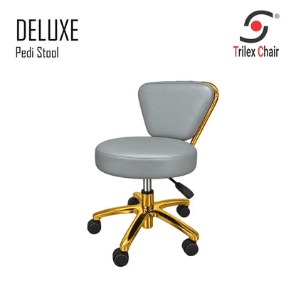 Deluxe pedi stool Silver Gold Leg