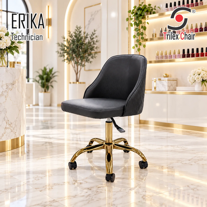 Erika Tech Chair version 3 Black Italy Gold Leg