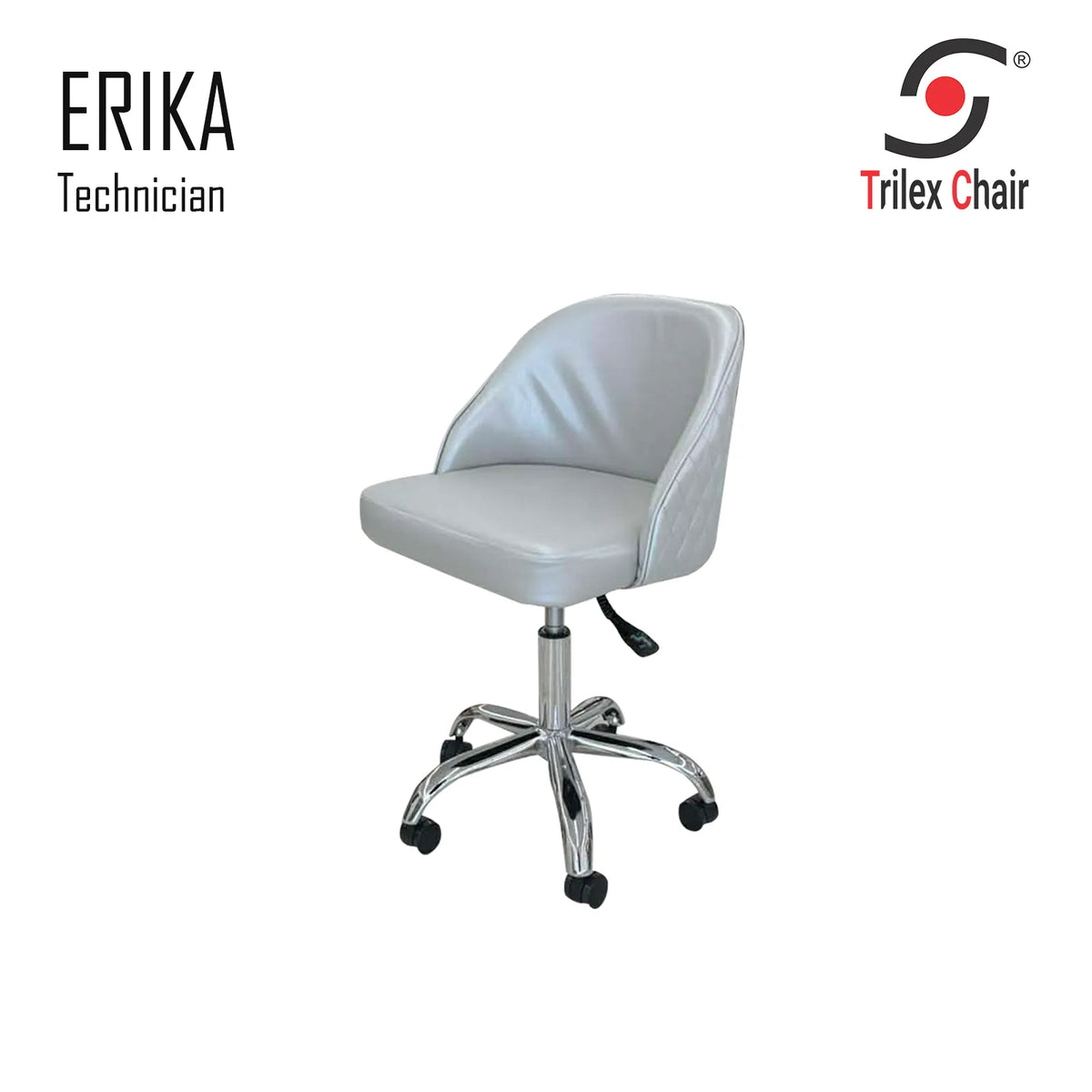 Erika Tech Chair version2 Light Silver Italy Chrome Base - Inventory