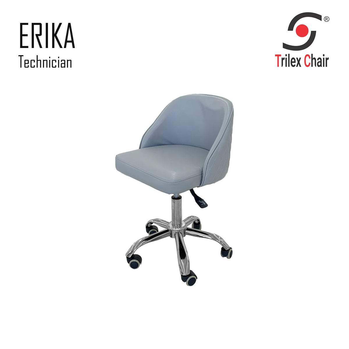 Erika Tech Chair version 3 Silver Italy chrome leg