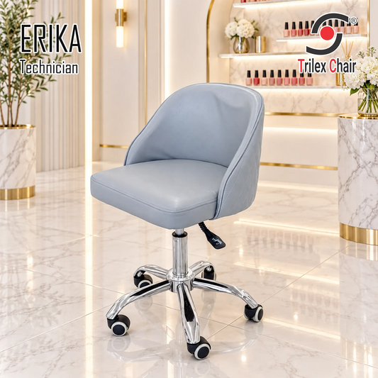 Erika Tech Chair version 3 Silver Italy chrome leg