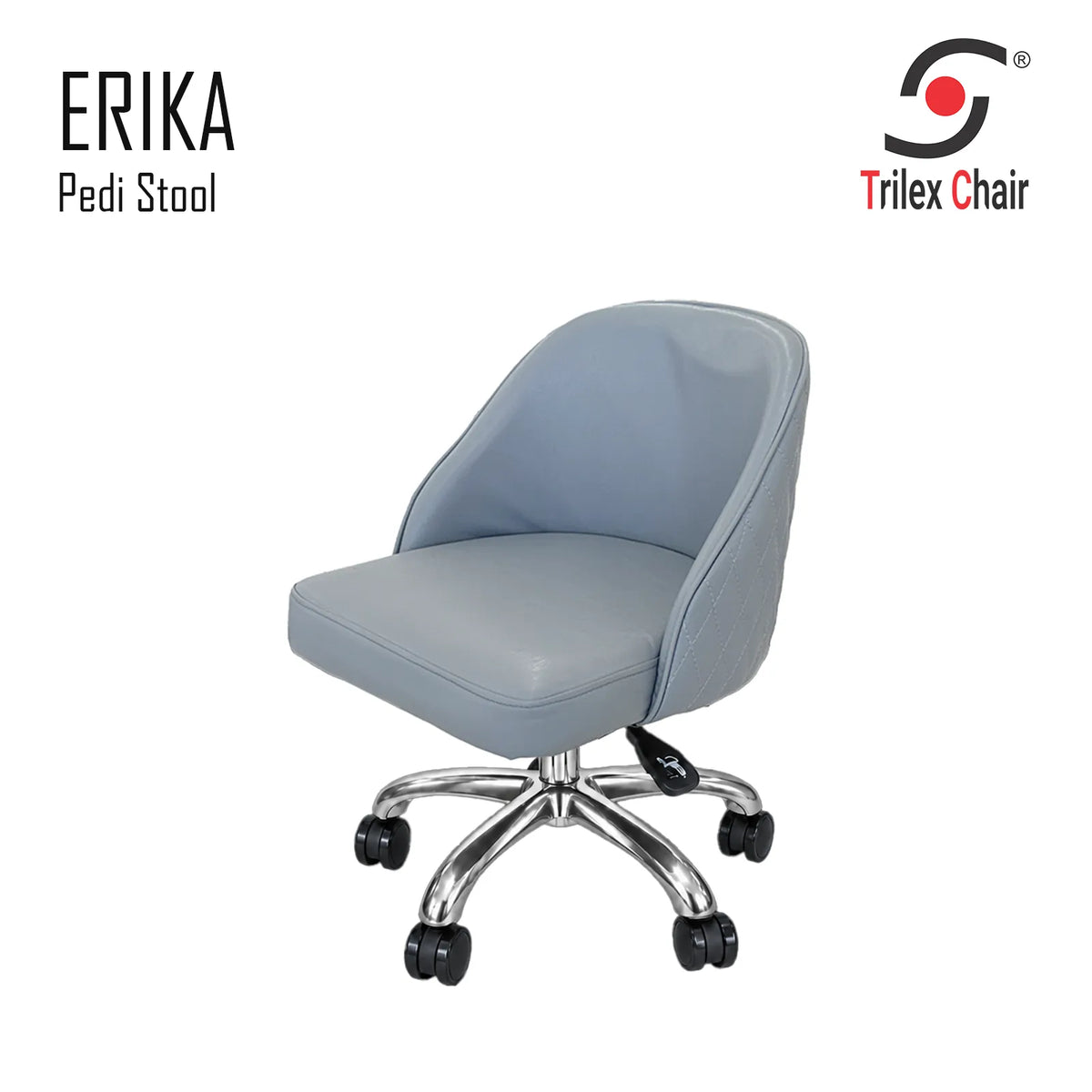 Erika Pedi Stool Silver