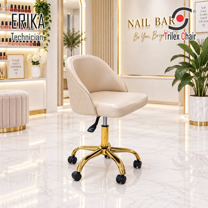 Erika Tech Chair Taupe Gold Leg