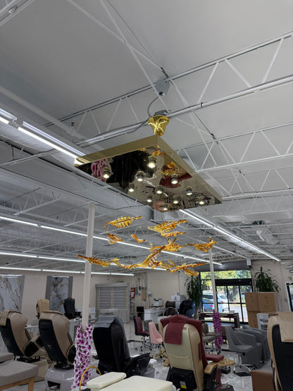 Ceiling Light Gold Leaf