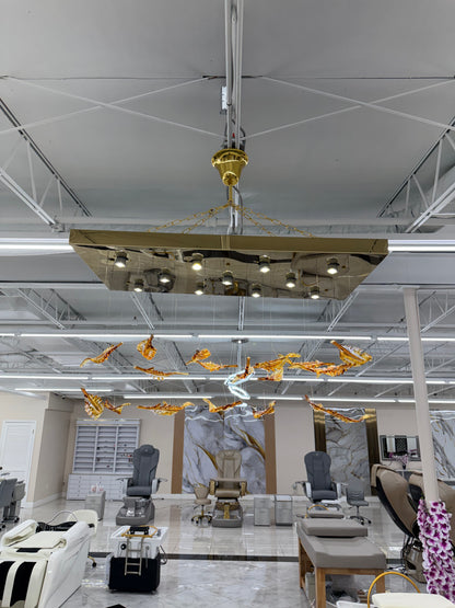 Ceiling Light Gold Leaf