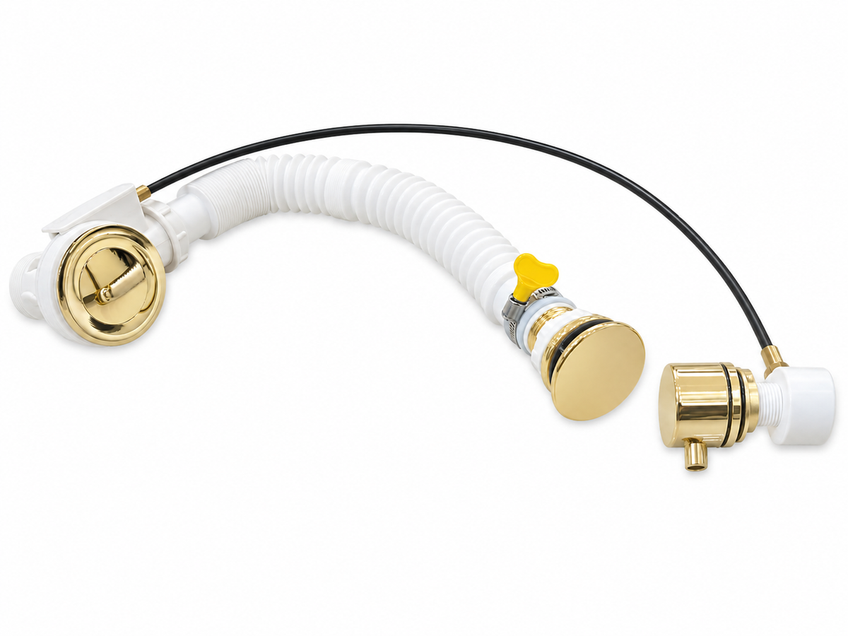Spa Drain kit and Overflow Gold