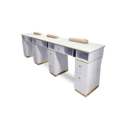 Kelly Triple 100 Table Vent - White/Gold