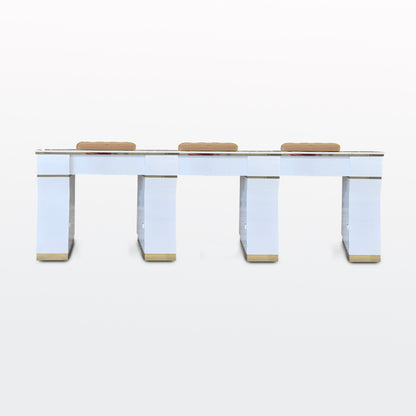 Kelly Triple 100 Table Vent - White/Gold