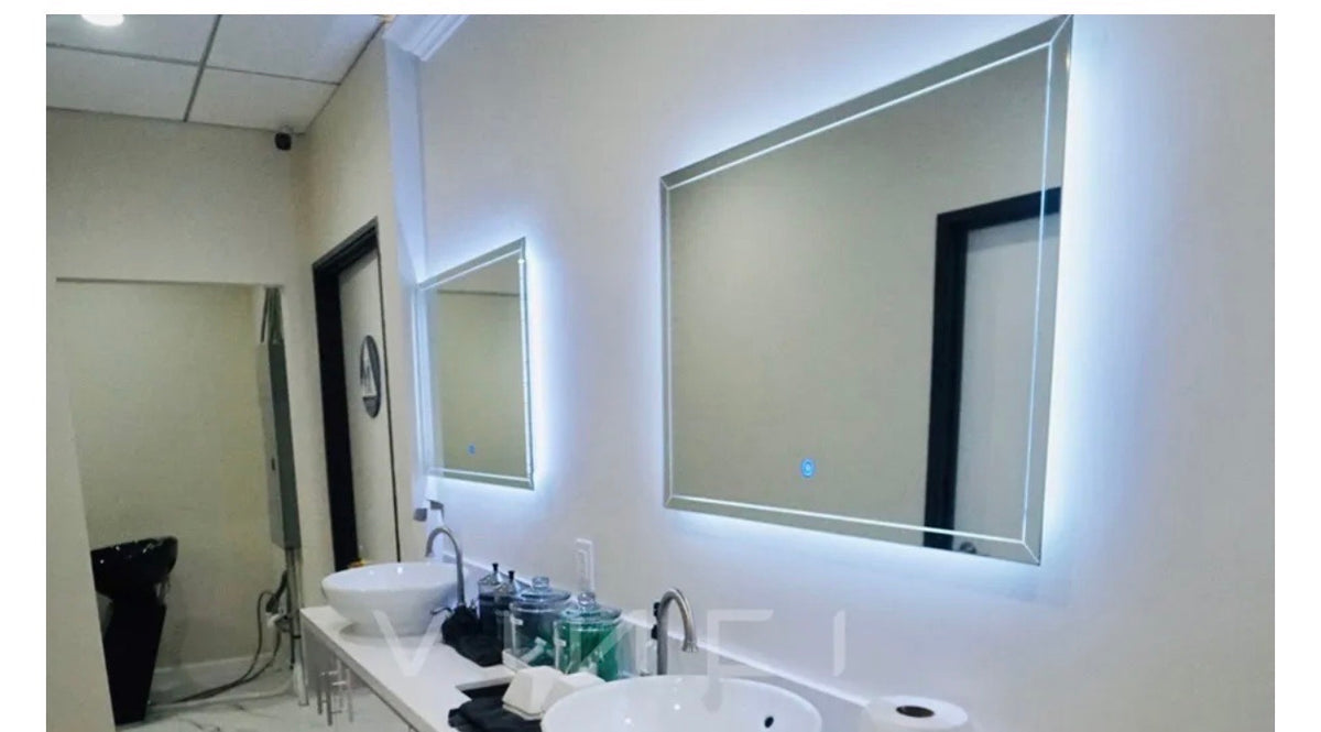 Double sink mirror led