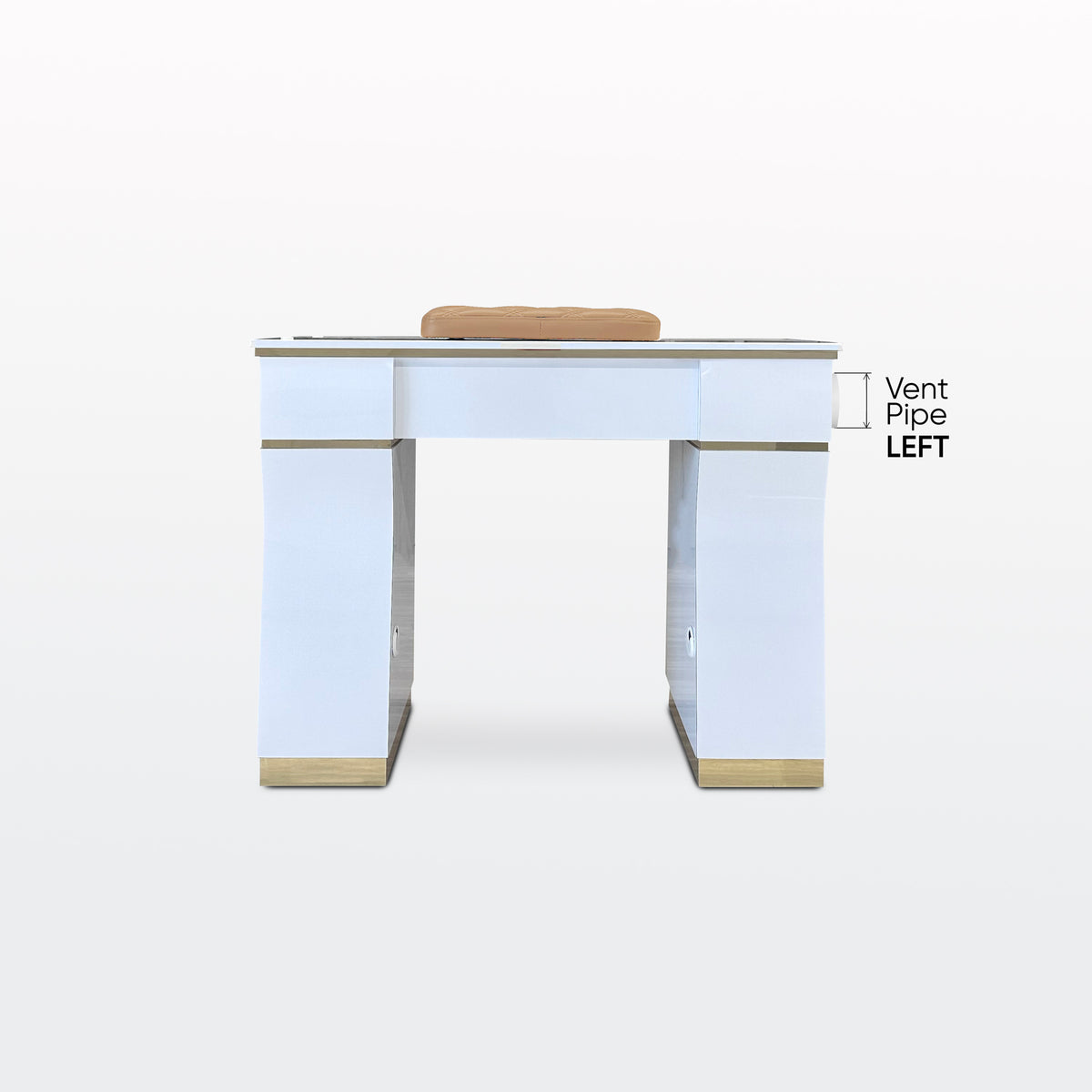 Kelly Single Table Vent Left - White/Gold