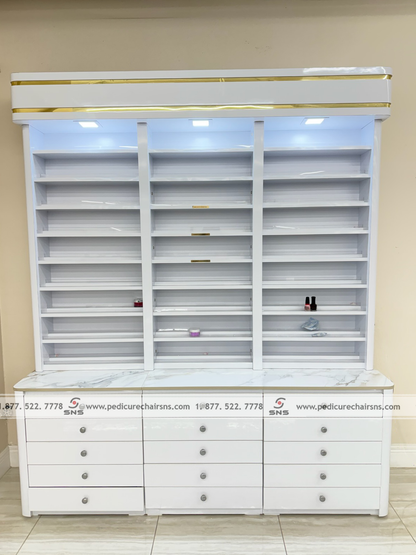 Kelly Cabinet 74 - White/Gold TT139