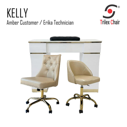 Kelly table Amber- Erika Gold