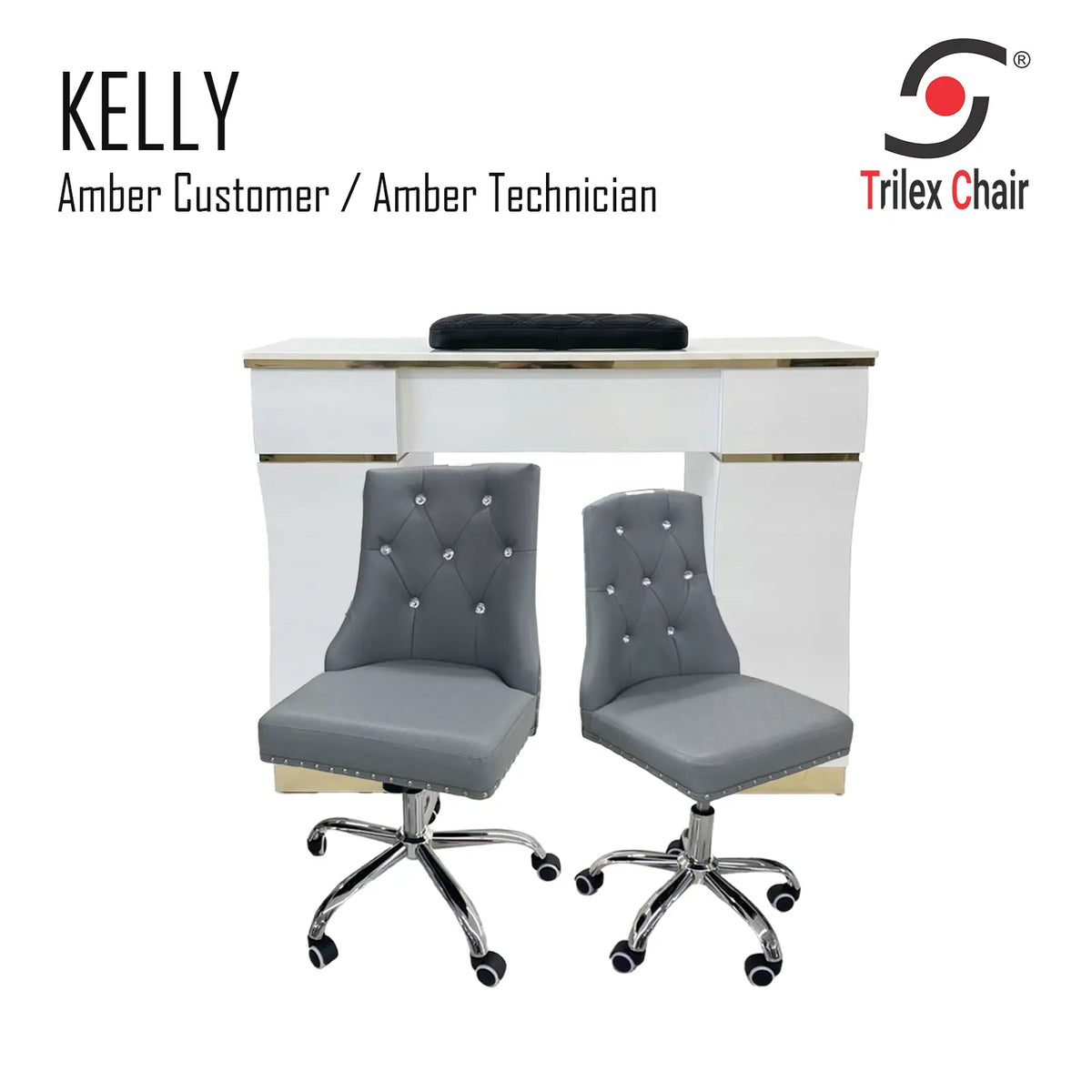 Kelly table & Combo Amber Silver