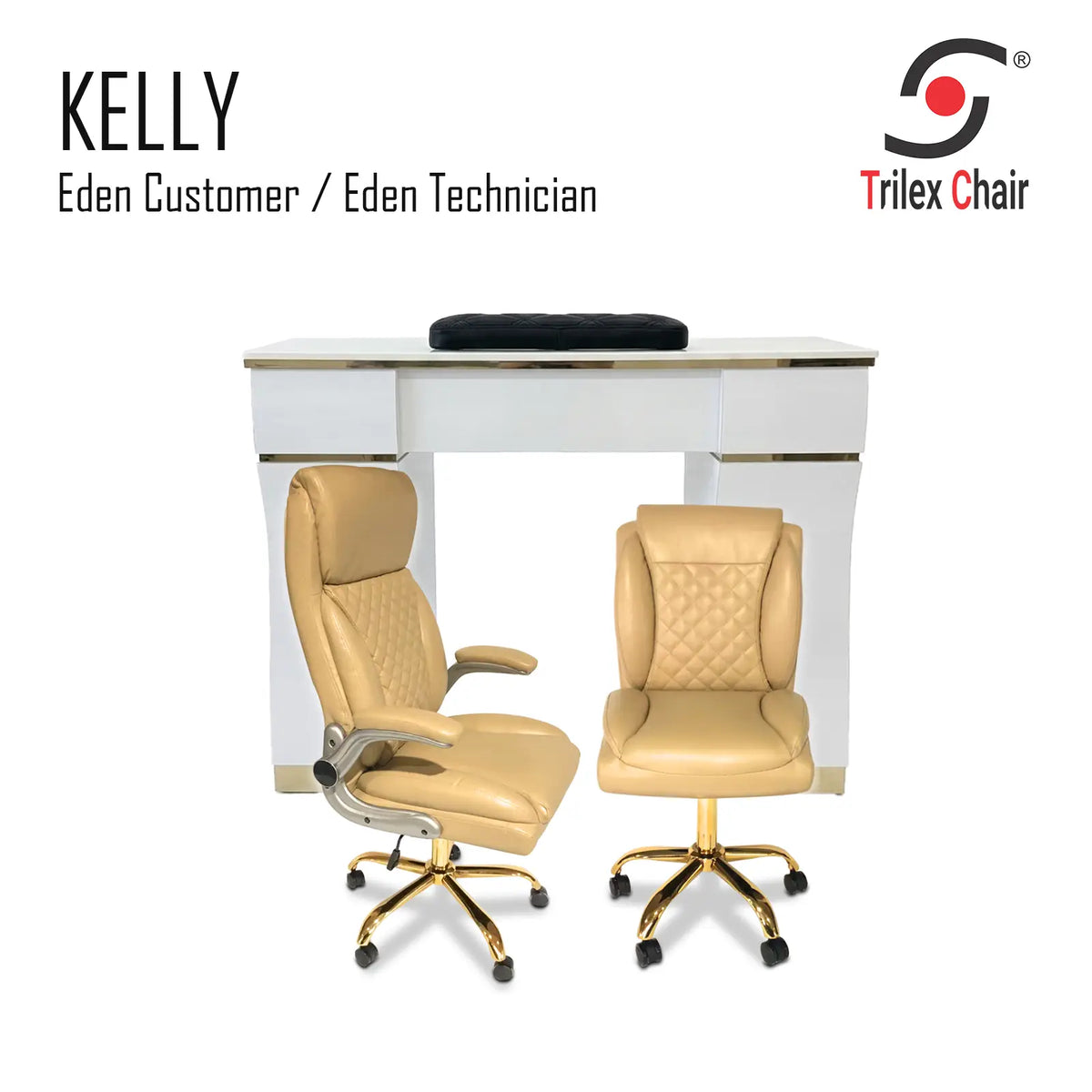 Kelly Table & Combo Eden Cream