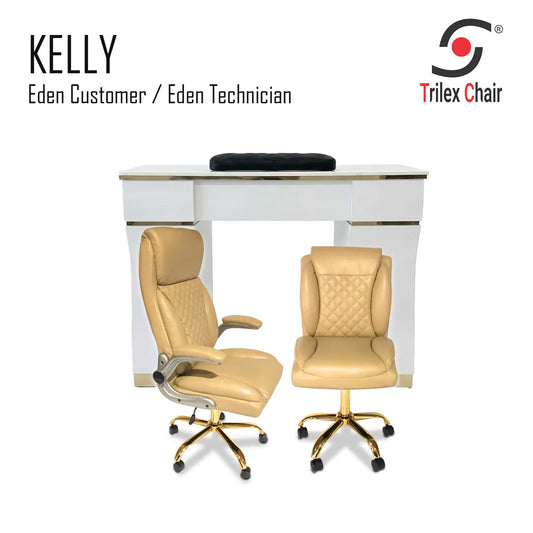 Kelly Table & Combo Eden Cream