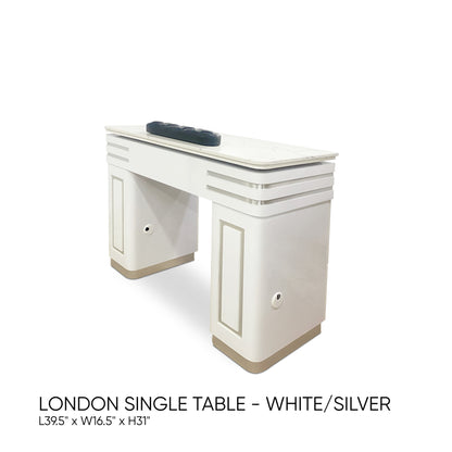 London Single Table White/Gray 2024 TT-55 (leg box 10, top box 0)