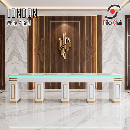 London 4-Station Manicure Table