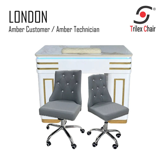 London Table & Combo Amber Silver