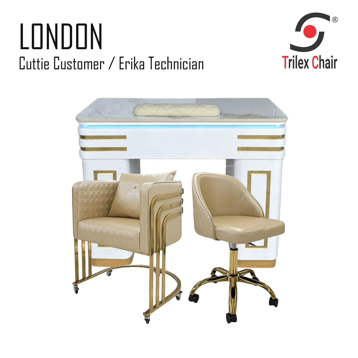 London Table & Cuttie - Erika Gold