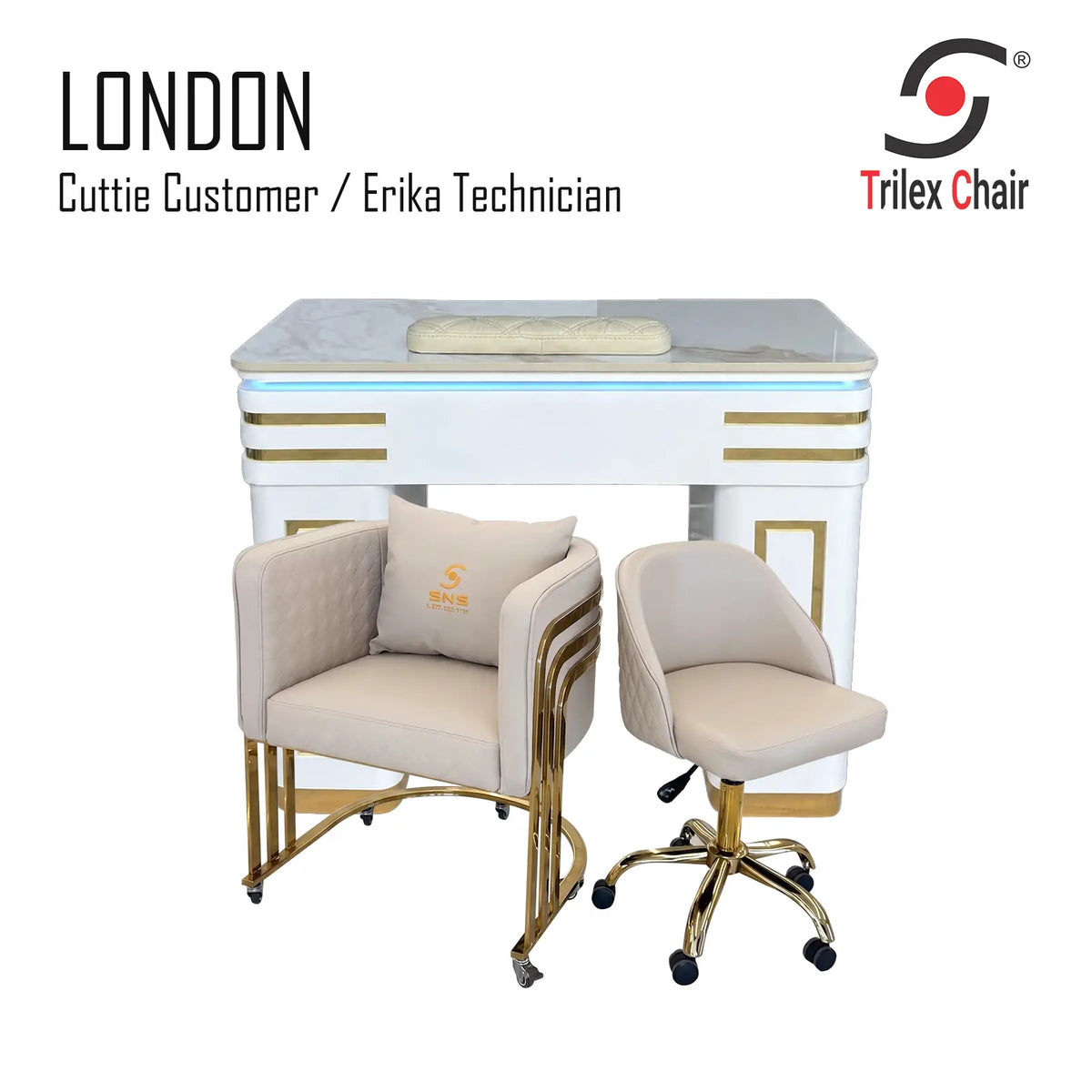 London Table & Cuttie - Erika Taupe