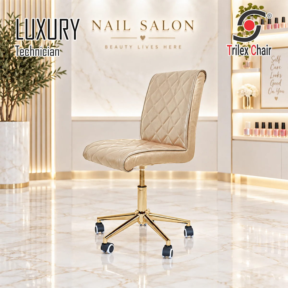 Luxury Technician Chair Gold